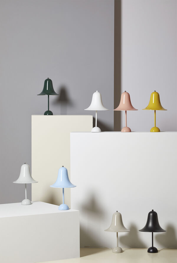 Verpan Pantop Ø23 Portable Table Lamp Light blue