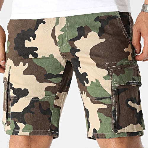 Short Cargo Camouflage Cam Stage 3945 Marron Beige Vert Kaki