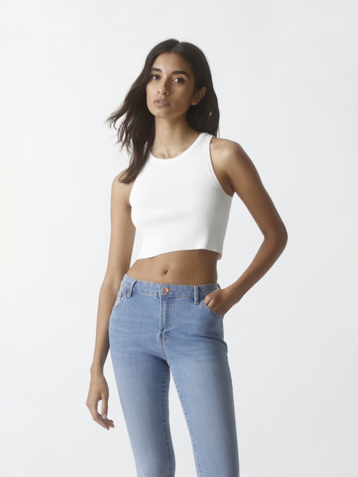 Calça jeans skinny - Azul médio