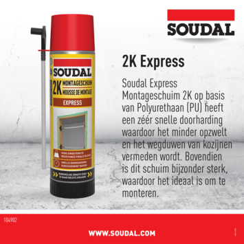Soudal 2 Componenten Montageschuim 400 ml