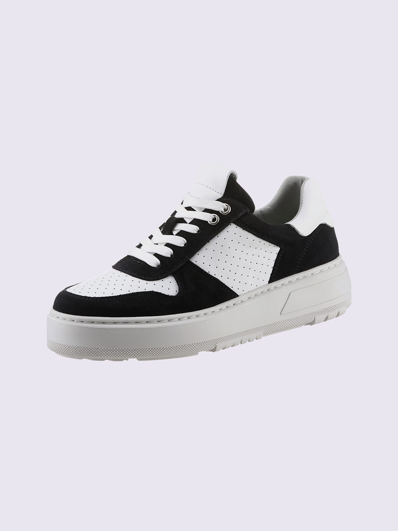 Baskets cuir de bœuf nappa et velours