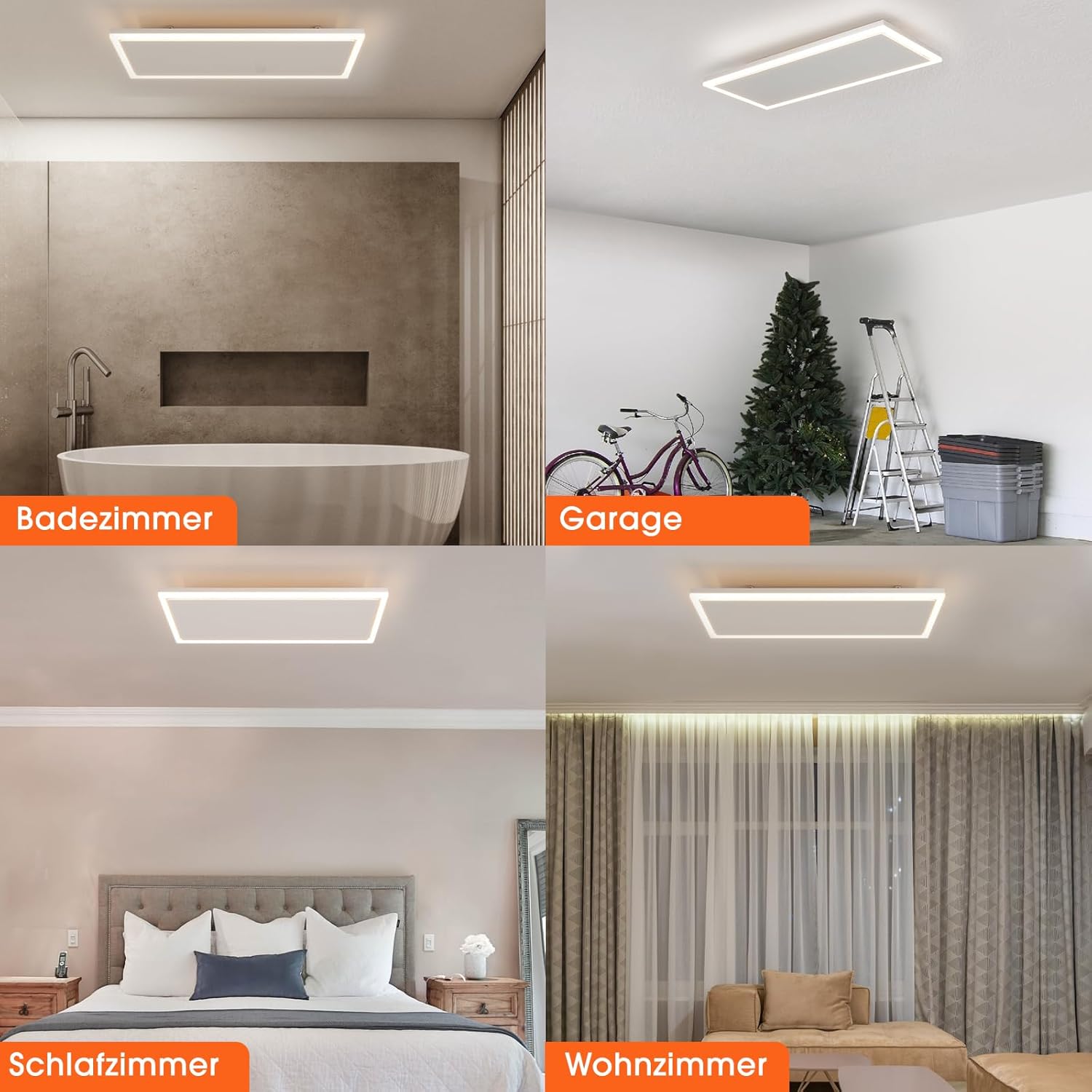 Infrarotheizung Deckenmontage 790 Watt, Infrarot Deckenheizung mit LED Licht Beleuchtung, Deckenheizstrahler mit Thermostat Fernbedienung, Elektroheizung Heizplatte Heizpaneel Heizkörper