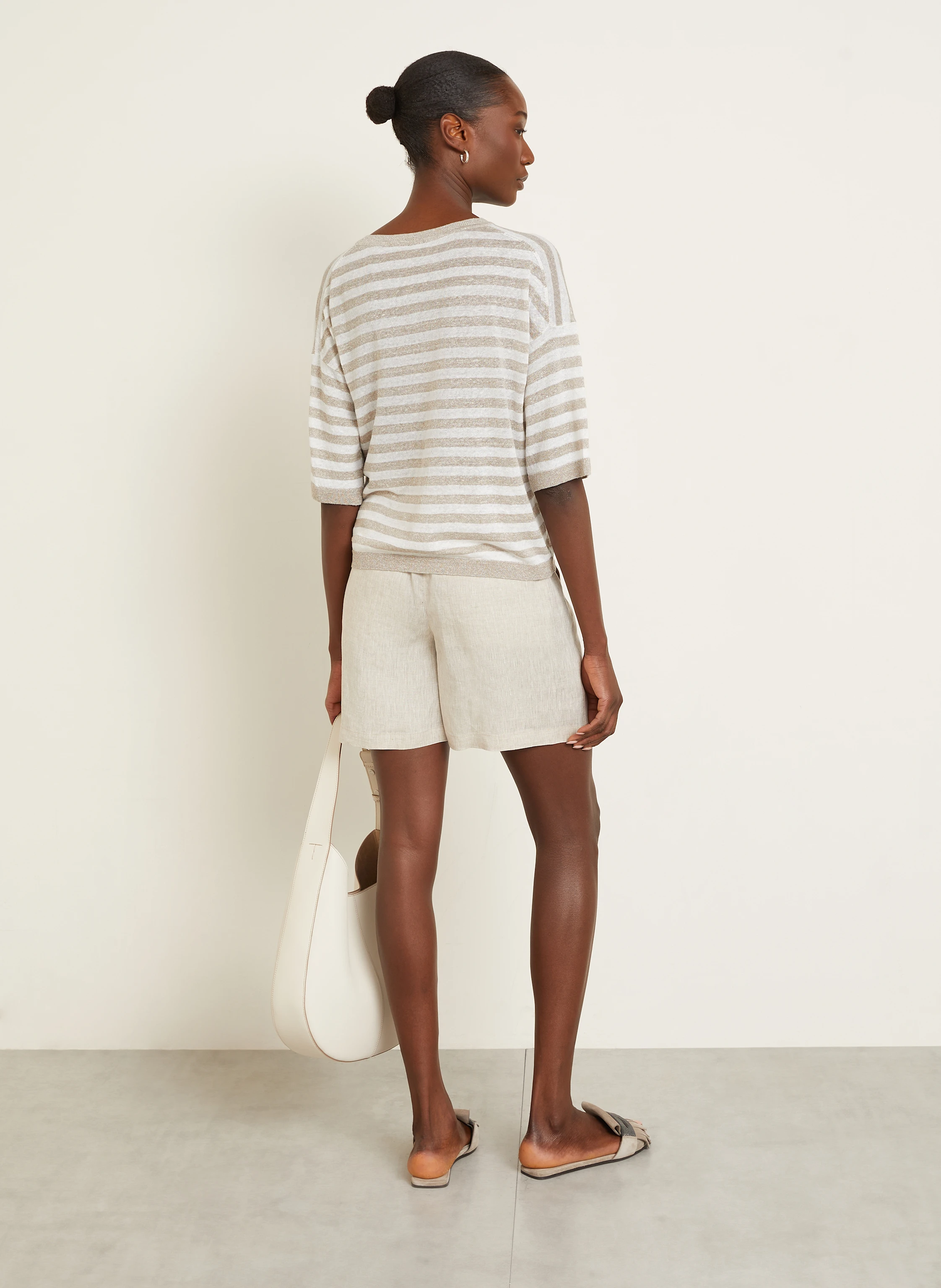 IRIS von ARNIM Strickshirt VENERA mit Leinen