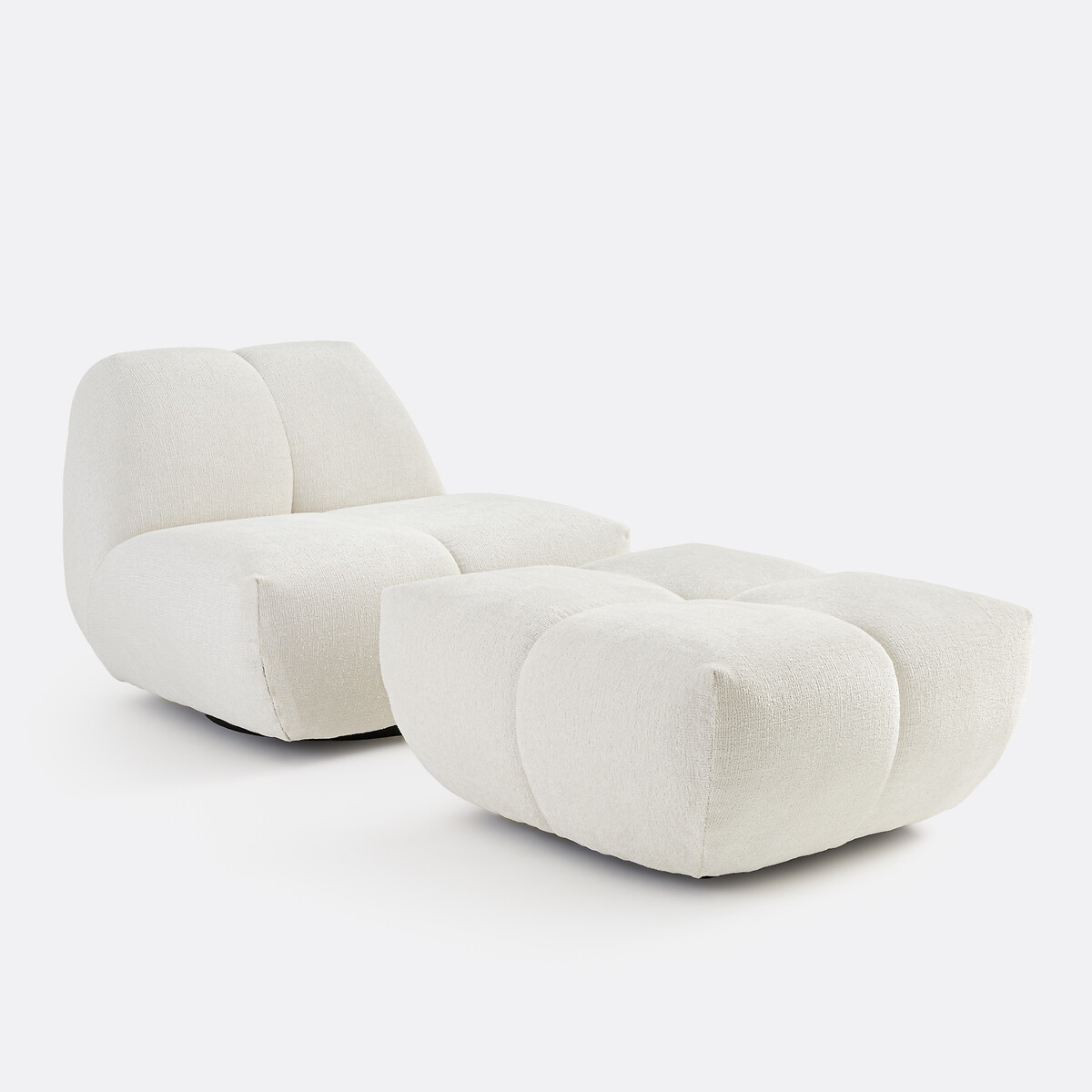 LA REDOUTE INTERIORS<br>Poltrona giratória, veludo grosso, Nuria