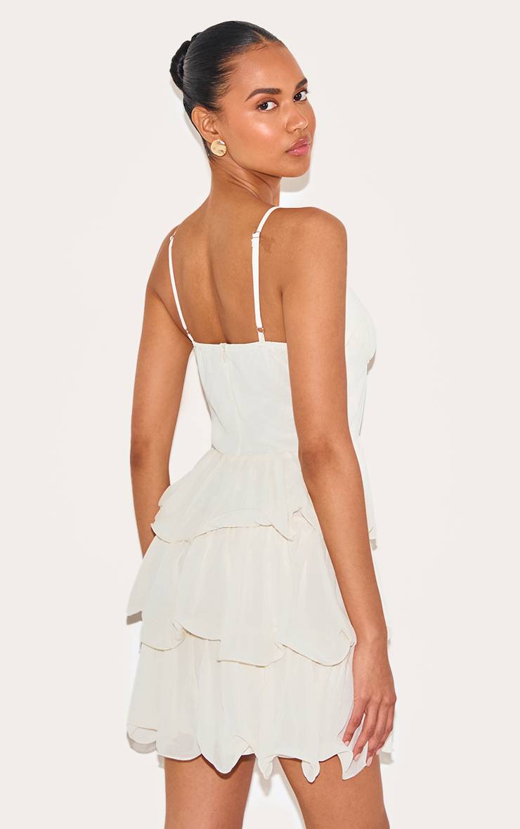 Robe Droite En Mousseline À Détail Plissé Et Volants