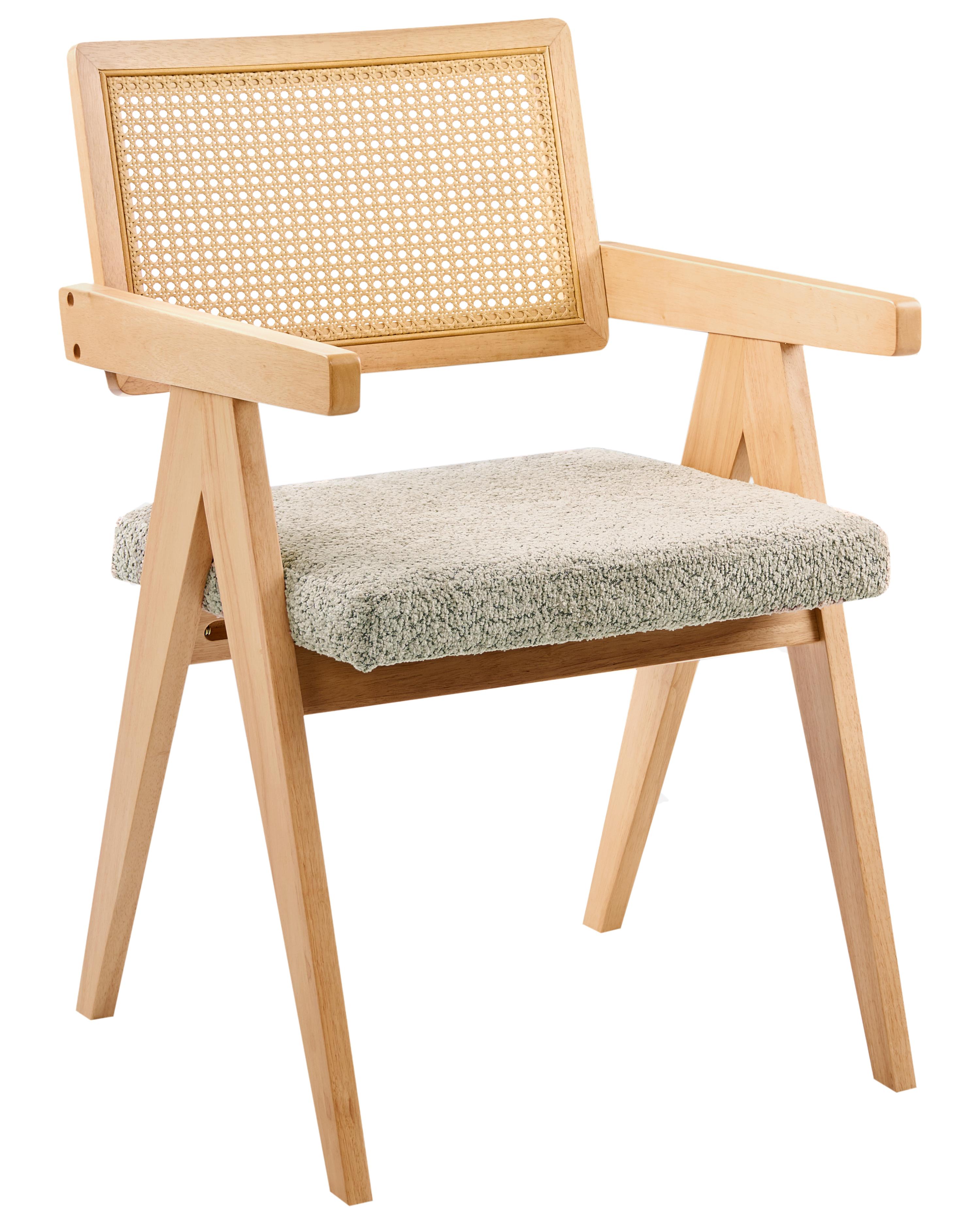Set van 2 eetkamerstoelen AVA Hout Lichtbruin/taupe