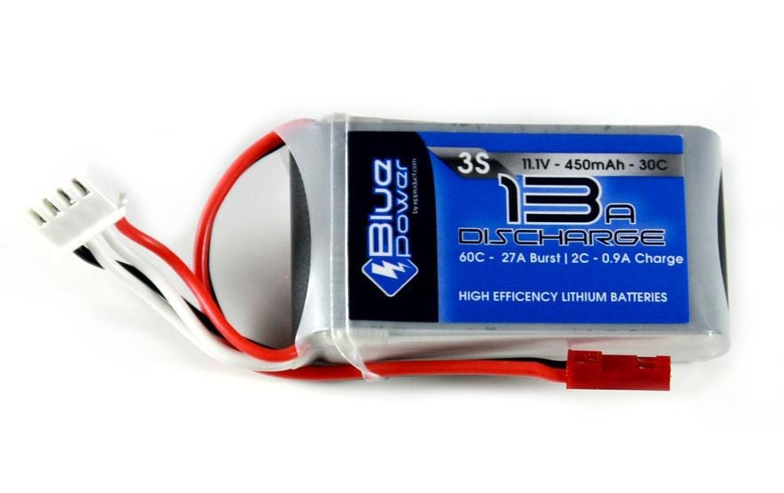 RC-Akku LiPo 450 mAh 11.1 V 30C BluePower3S LiPo-Akku für Flugmodelle