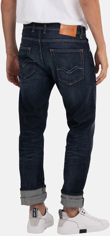 Replay - Grover - Jeans - Donkerblauw - Katoen