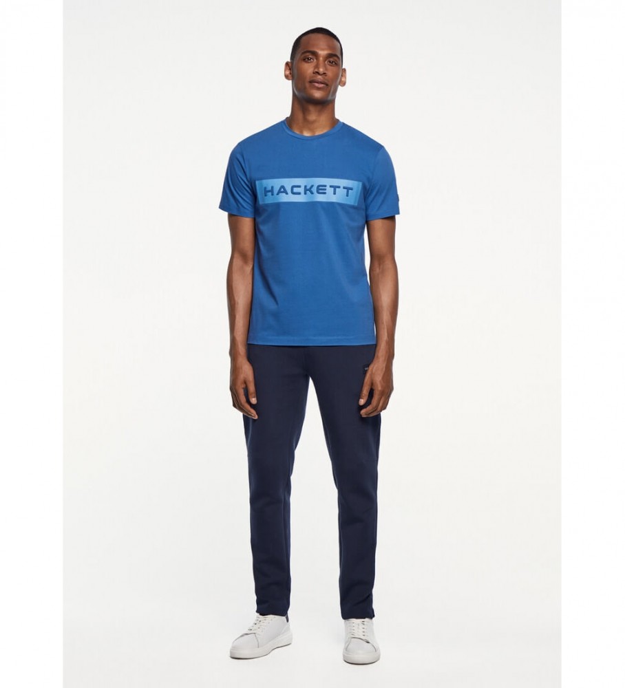 Camiseta Hackett Azul com Estampa do Logo