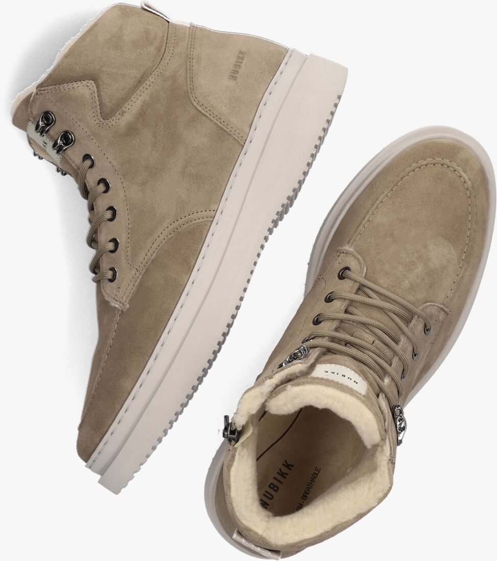 NUBIKK taupe nubikk hoge sneaker jonah polar fur