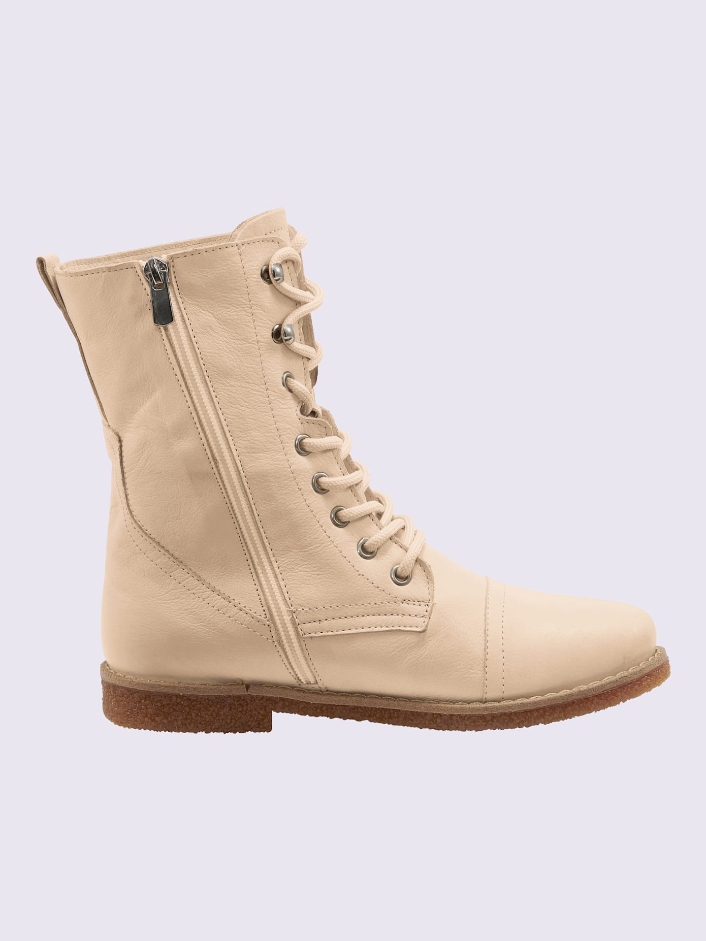 Bottines à lacets cuir nappa de vache