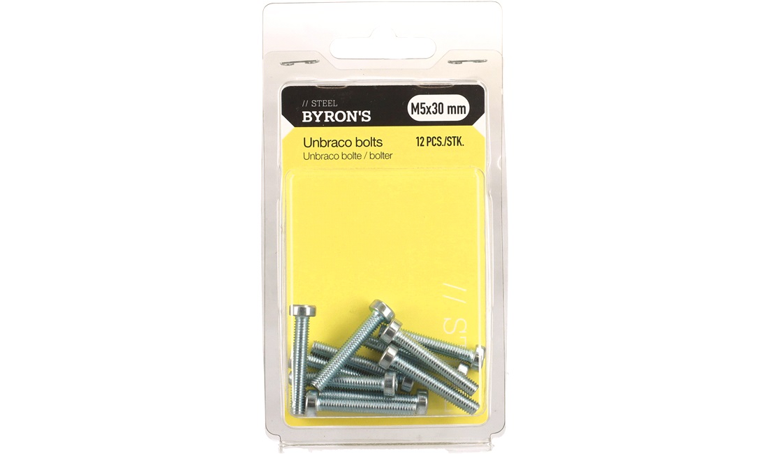 Unbraco bolte 5x30 mm - 12 stk.