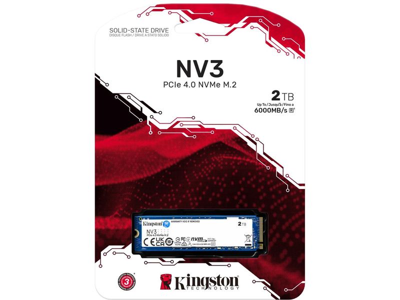Kingston SSD NV3 M.2 2280 NVMe 2000 GB Schnelles M.2-Solid-State-Drive mit 2 TB Kapazität
