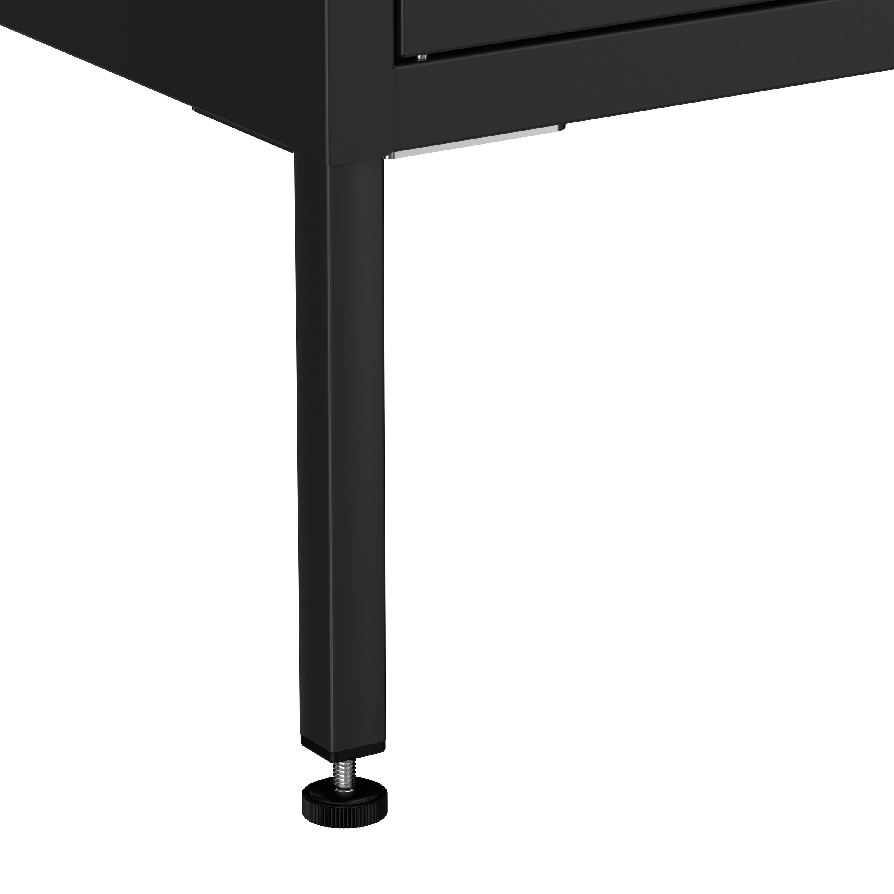 Kommode Metall KLAUS 6 Schubladen 80 x 101 cm schwarz