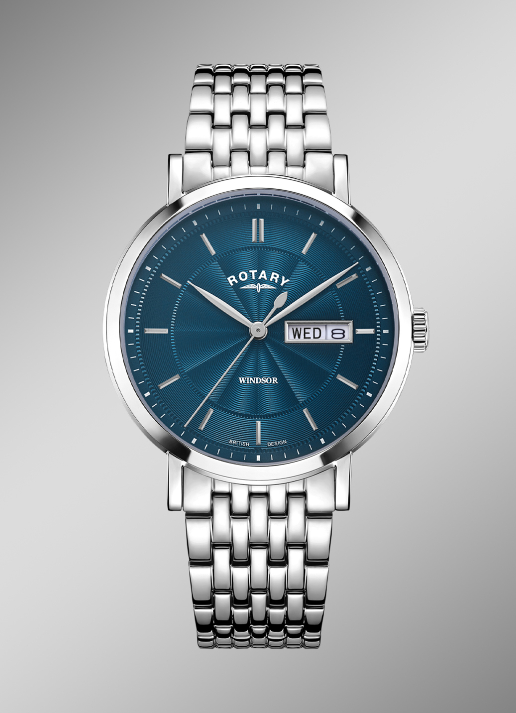 Rotary Quartz-Herrenuhr aus Edelstahl