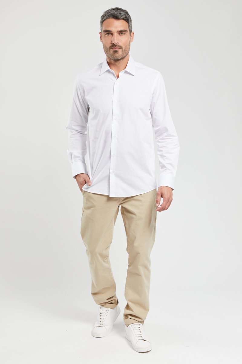 Chemise à motif coupe ajustée - coton