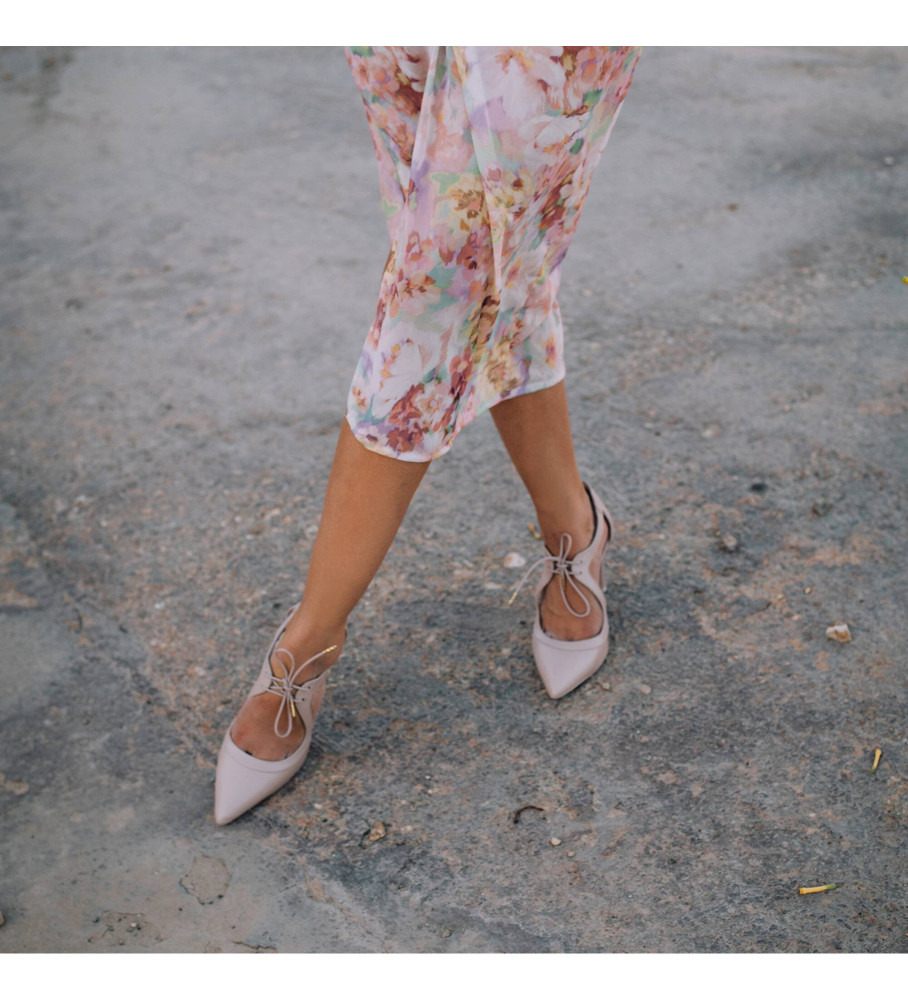 Sapatos Martinelli Thelma em couro nude - Altura do salto: 8,5 cm -