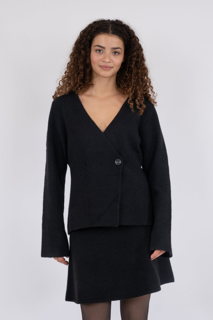 Neo Noir  Marie Louise strikket Cardigan - sort