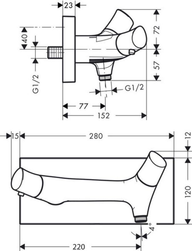 AXOR - Starck Organic - Douchekraan - Thermostatisch - Chroom