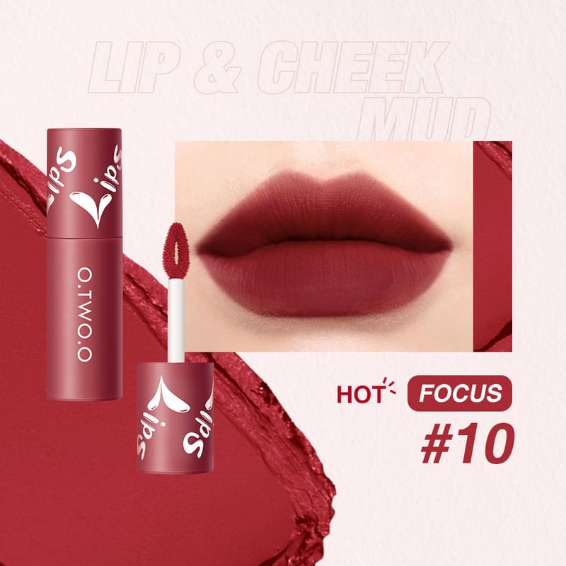 O.TWO.O - Velvet Matte Lip & Cheek Mud (7-11)