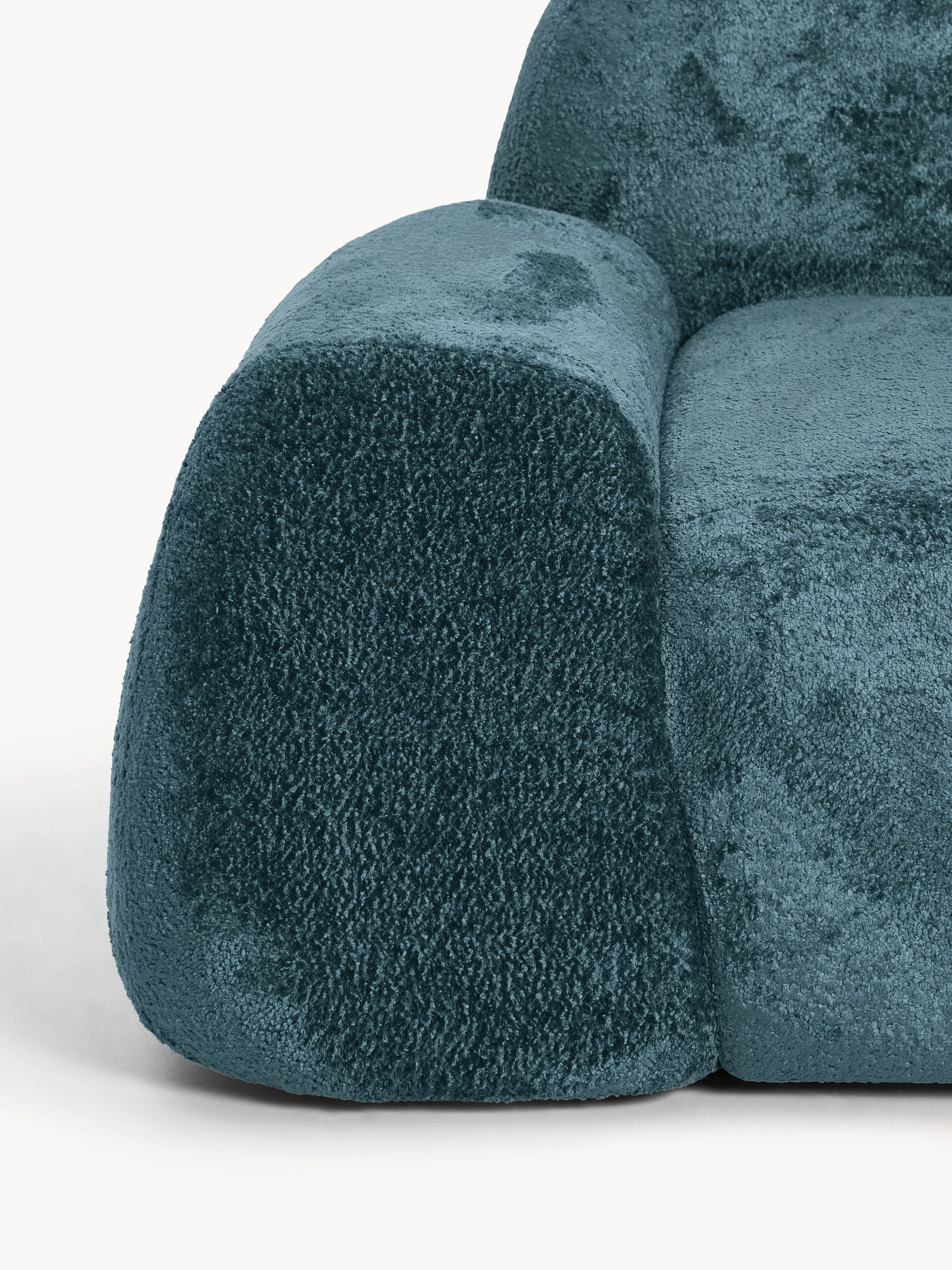 Modulaire teddy-bouclé hoekbank Wolke (3-zits)