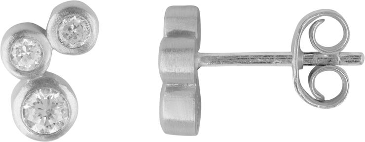 ByBiehl Stardust Stud 3 -R Rhodinated silve