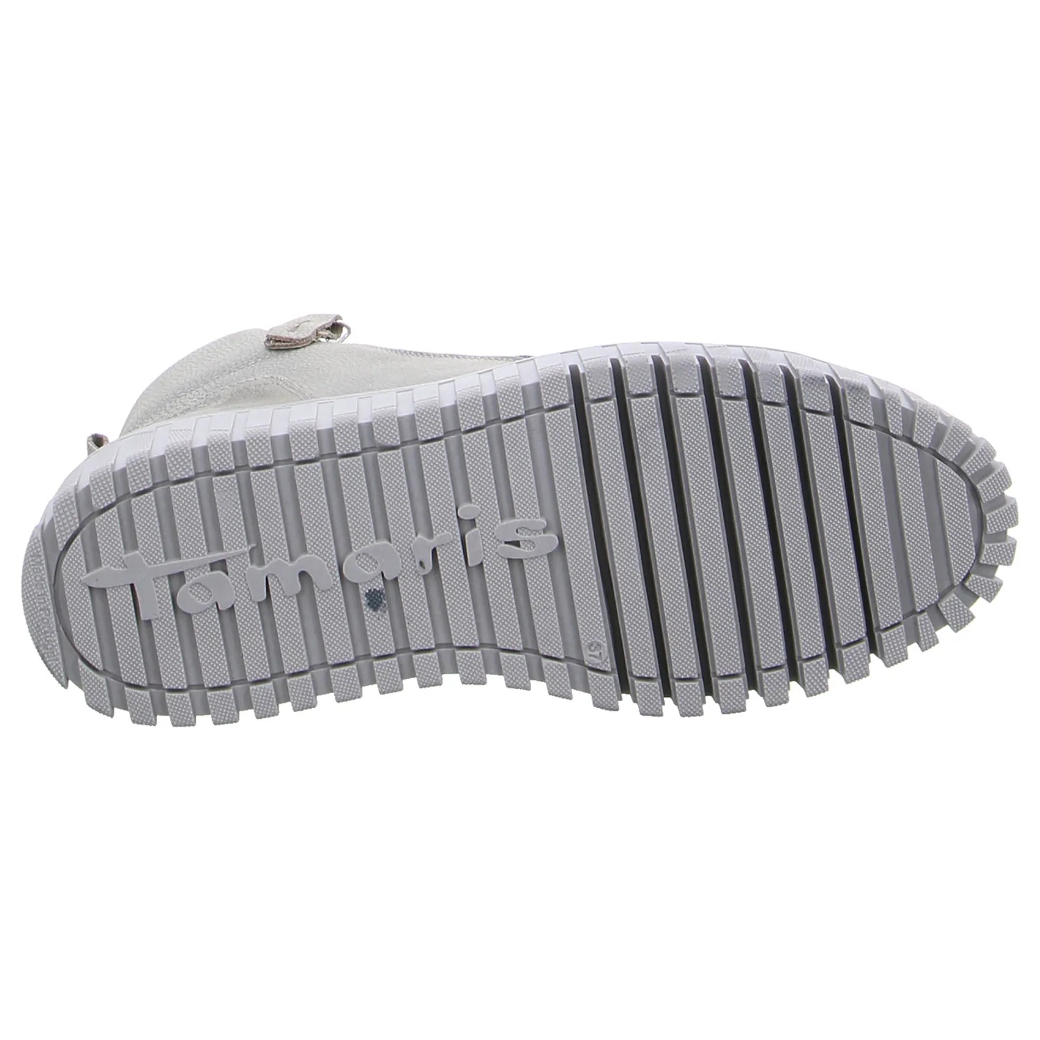 TAMARIS Mid Cut Sneaker Hellgrau Leder