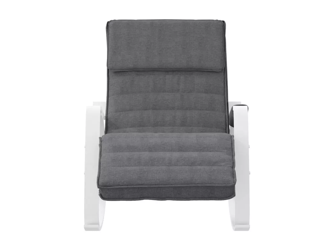 Chaise à bascule Gris foncé Tissu