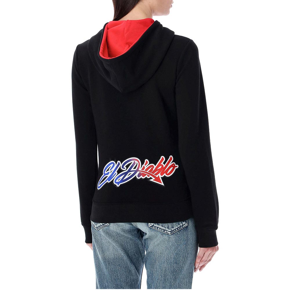 Fabio Quartararo - Sweat zippé à capuche femme FQ20 Noir / Rouge
