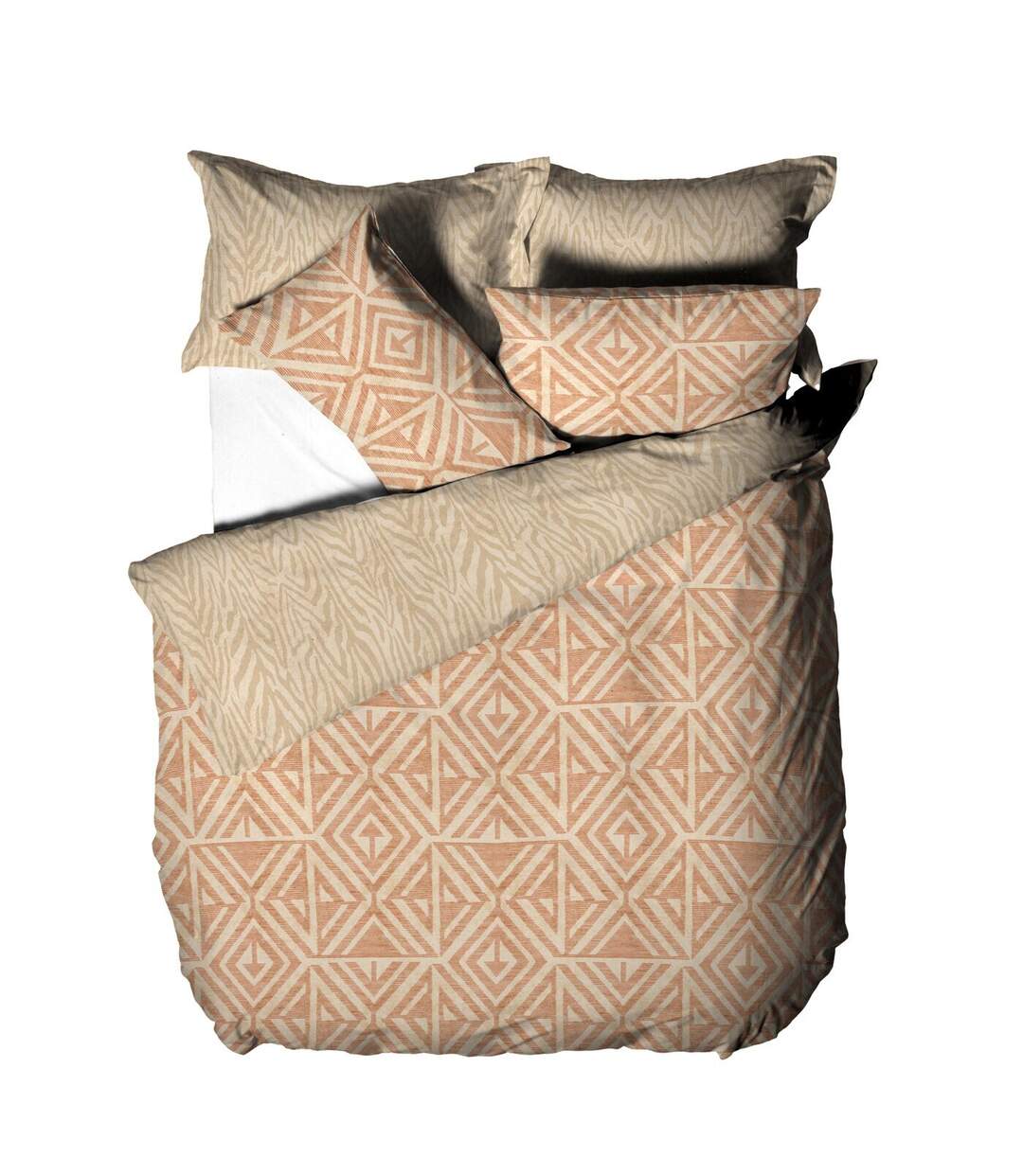 Furn - Parure de lit TANZA GLOBAL (Terre cuite) - UTRV2142