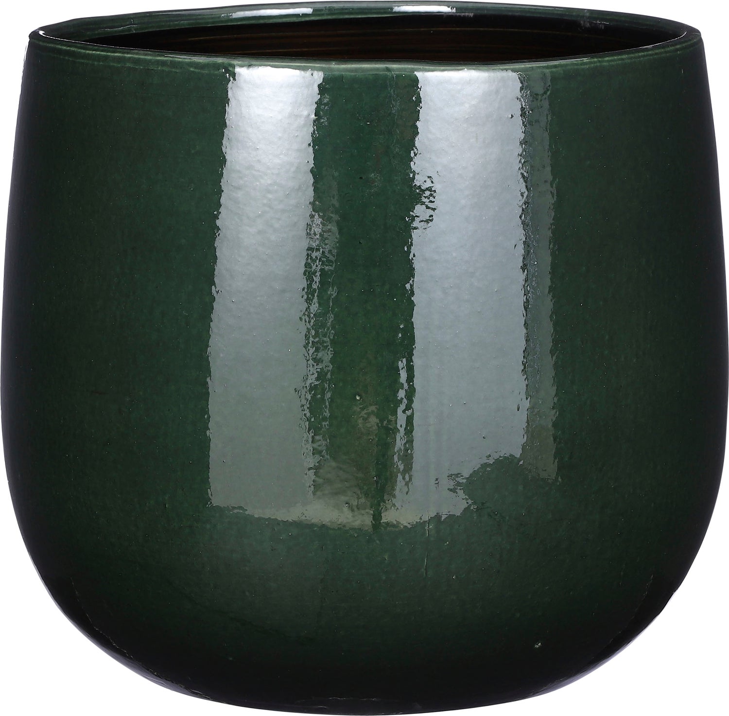 Mica Decorations bloempot Palm Leaf groen D 29 H 25 cm