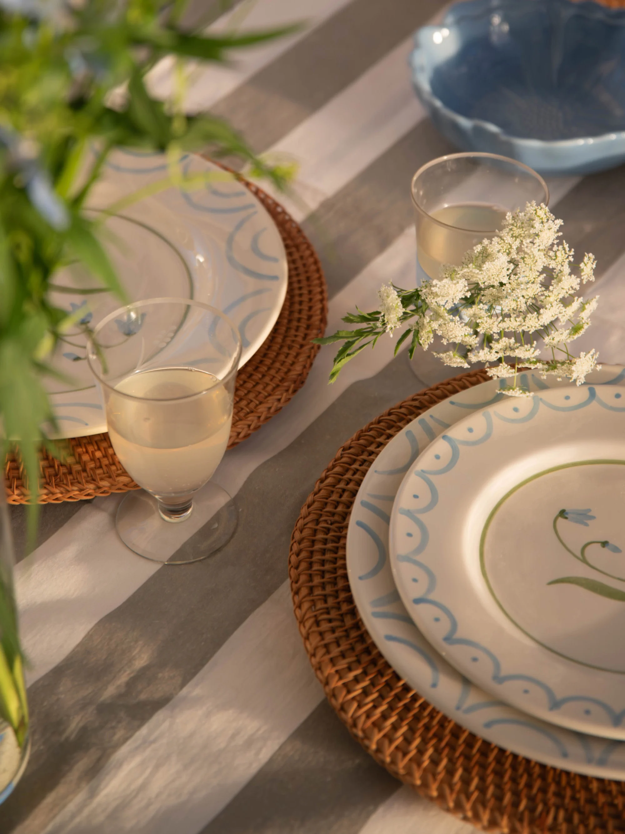 Handgemaakte placemat Classic van rotan