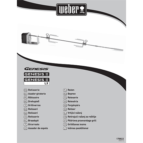 Weber rotisserie - passer til Genesis 400/600-serien