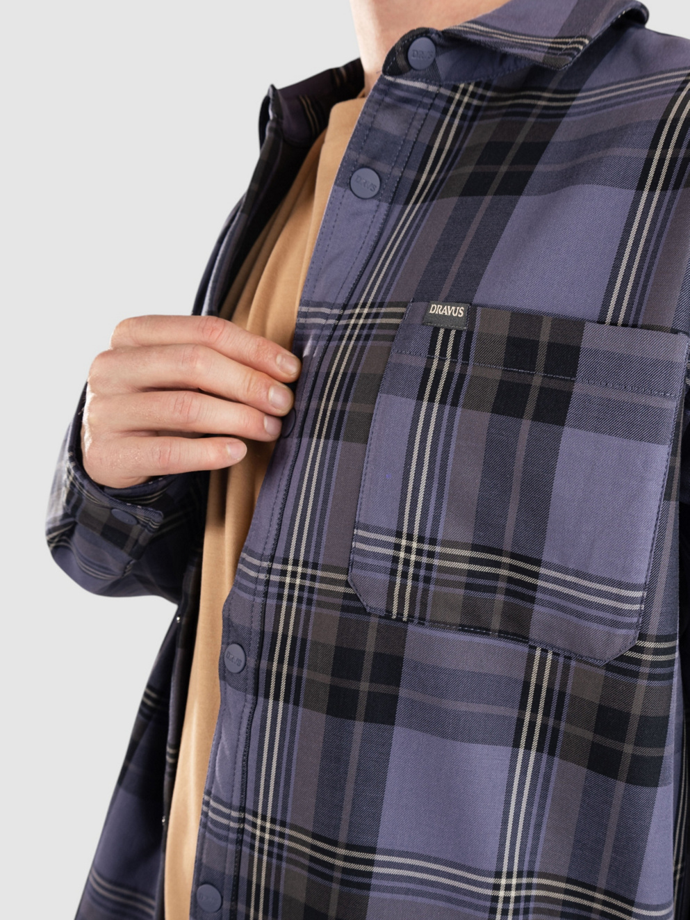 Dravus Overshirt Bonded Shirt blue