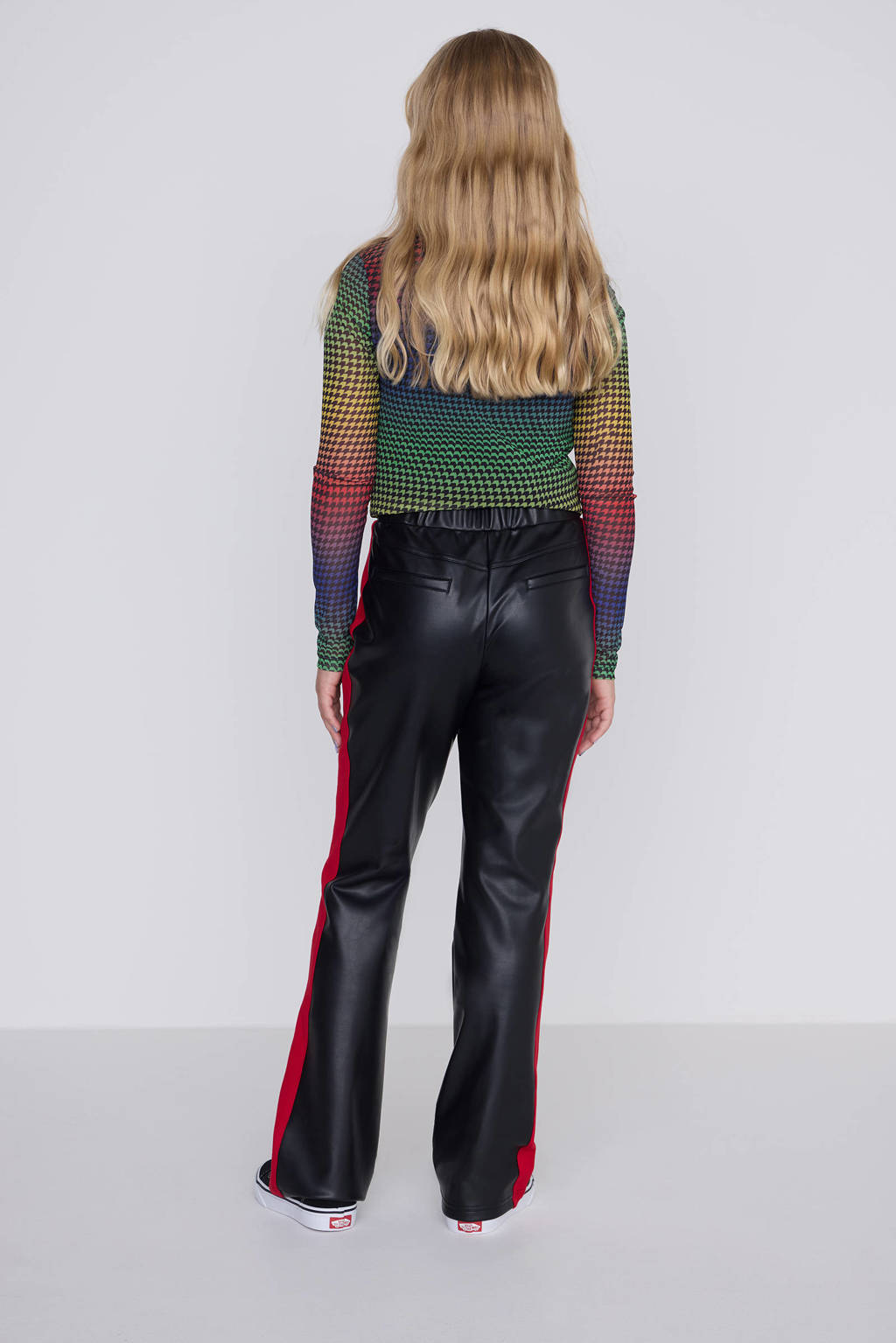 Coolcat Imitatieleren Flare Broek Bobby