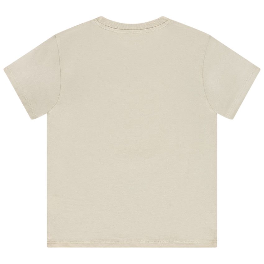 T-shirt manches courtes photoprint plage pour garçon - Ecru