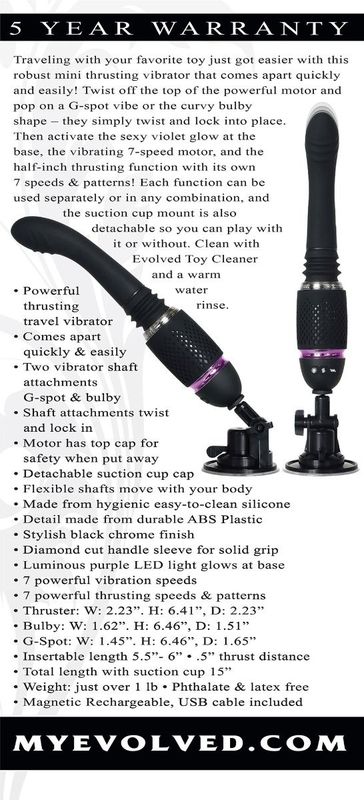Stotende vibrator met standard Thrust & Go Evolved - - Zwart