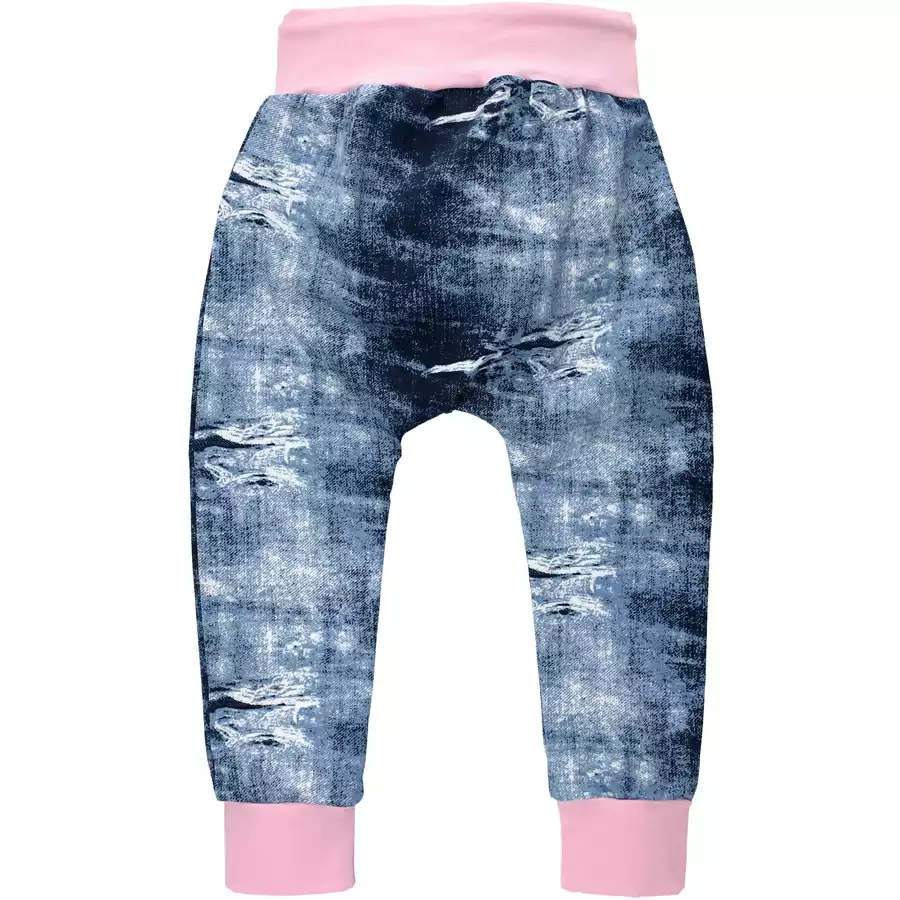 Land Juwelen Hose Handmade blau rosa