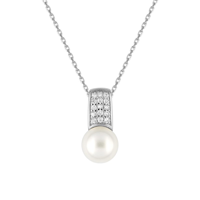 Collier Femme - Oxyde de zirconium - Argent 925 - Longueur : 42 cm