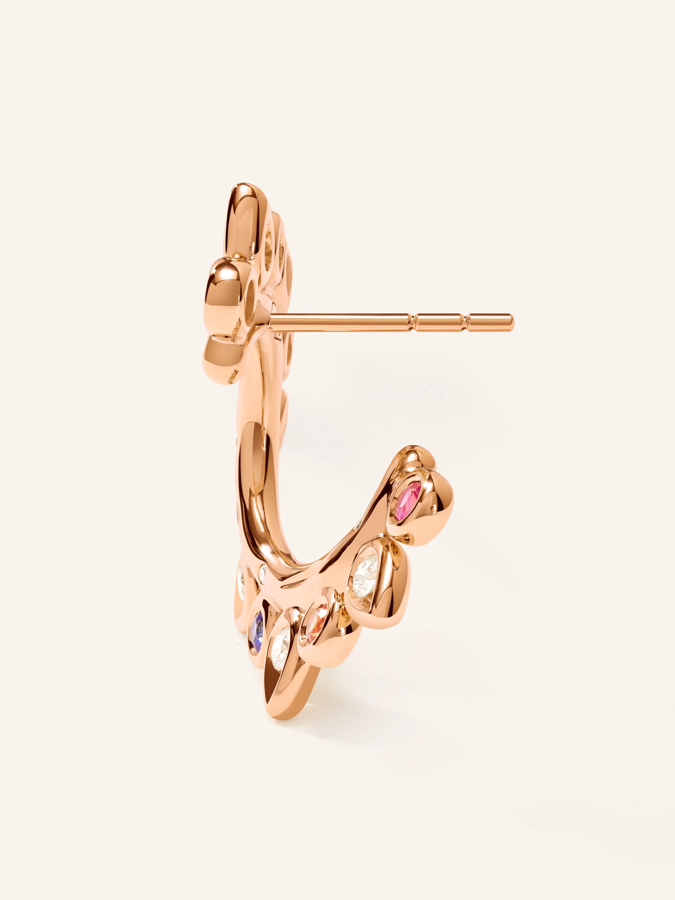 TAMARA COMOLLI Ohrringe OHRRINGE GYPSY HOOP SUN 'CANDY' 18K Roségold