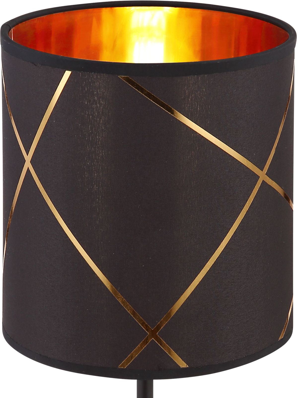 Tischleuchte - schwarz-goldfarben - 35 cm hoch