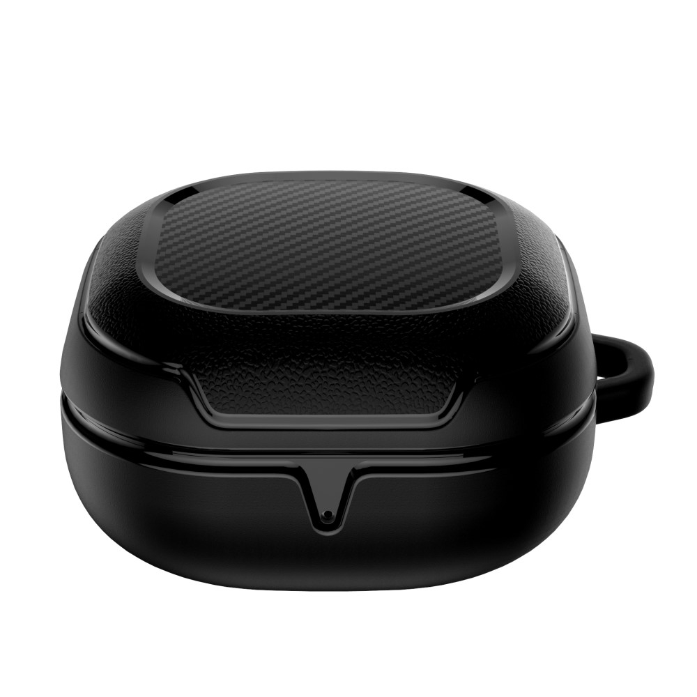 Samsung Galaxy Buds Pro / Buds Live Hardcase Schutzhülle mit Karabinerhaken - Schwarz