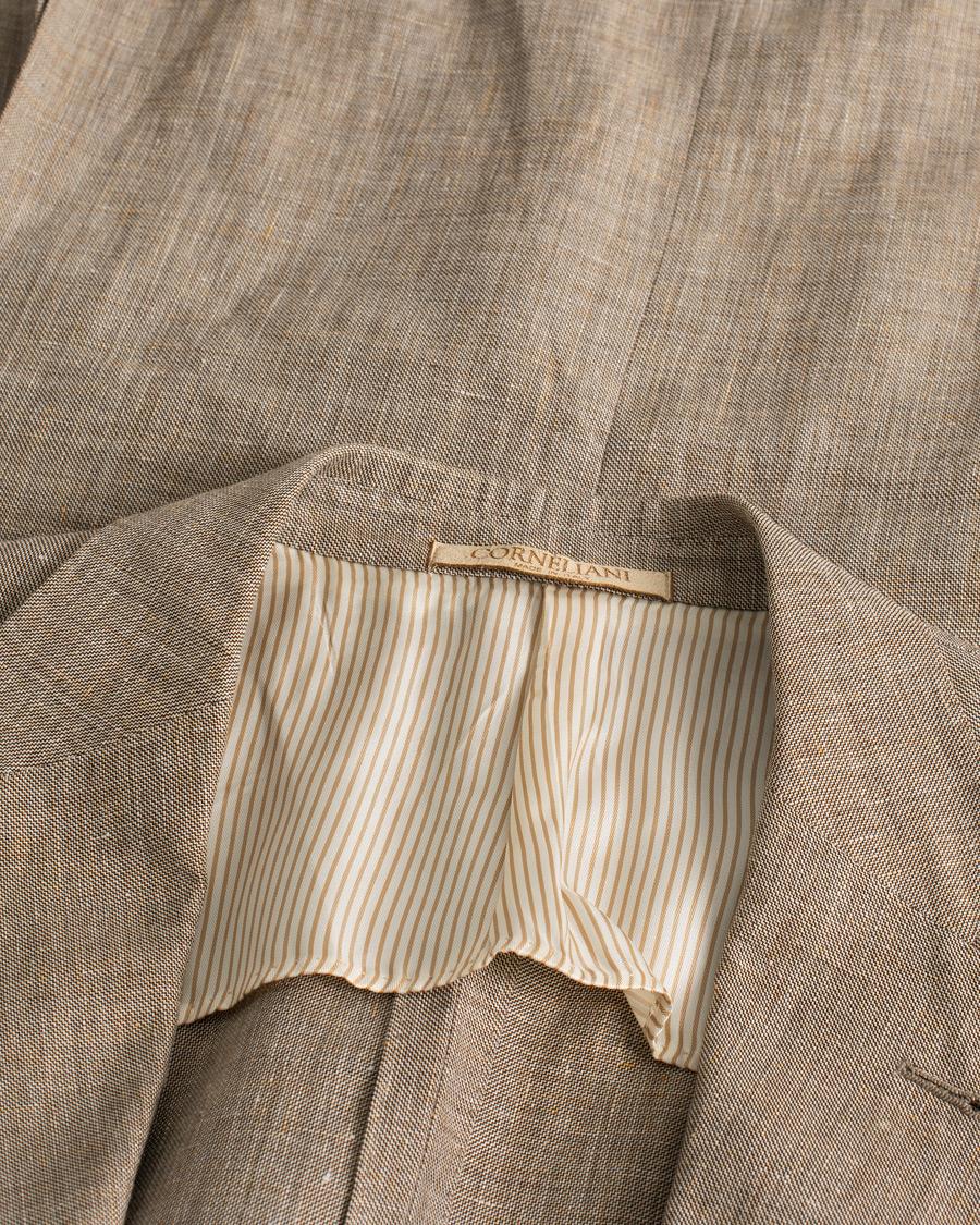 Corneliani Linen/Wool Blazer Beige Melange 52