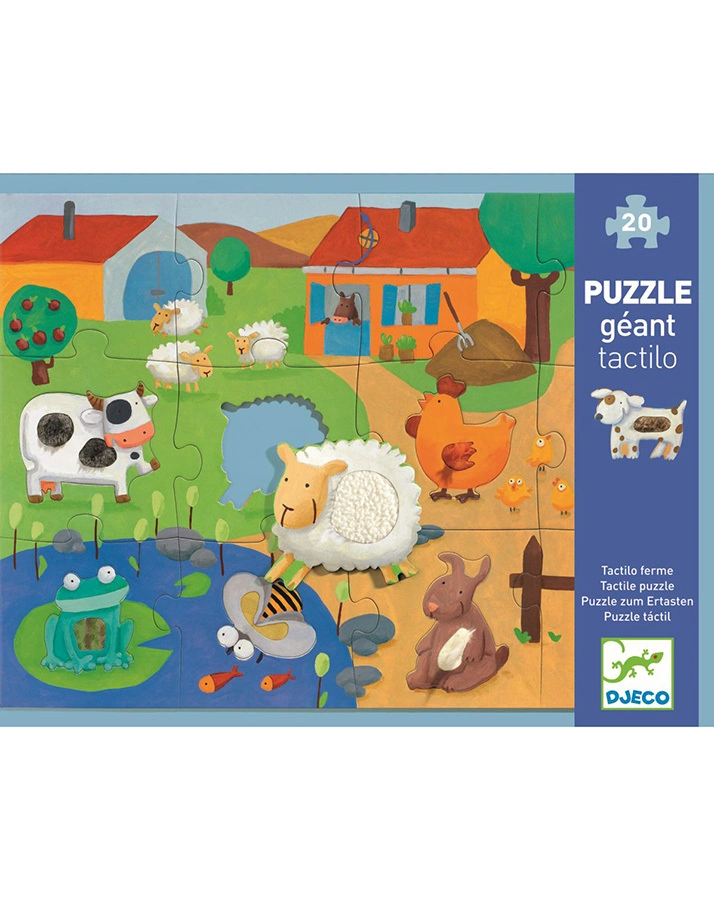 Puzzle TACTILE FARM 20-teilig in bunt