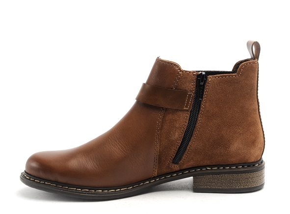 Rieker boots bottine plates femme z49a9 marron
