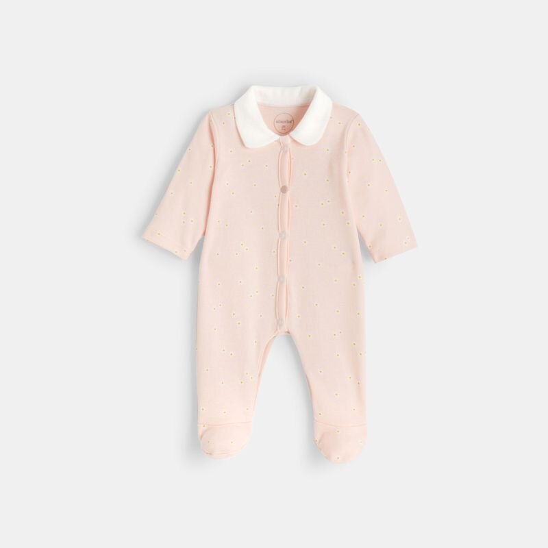 Pyjama bébé en coton interlock bio rose Absorba Rose