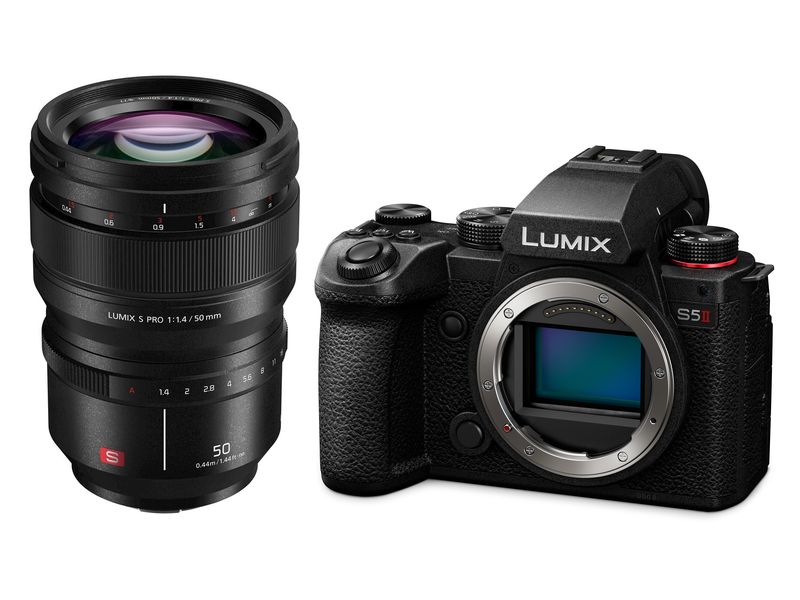 Panasonic Fotokamera LUMIX S5 Mark II   S-X50E Kit Spiegellose Vollformatkamera mit Phasen-Hybrid-Autofokus und Aktive Bildstabilisierung mit Festbrennweite