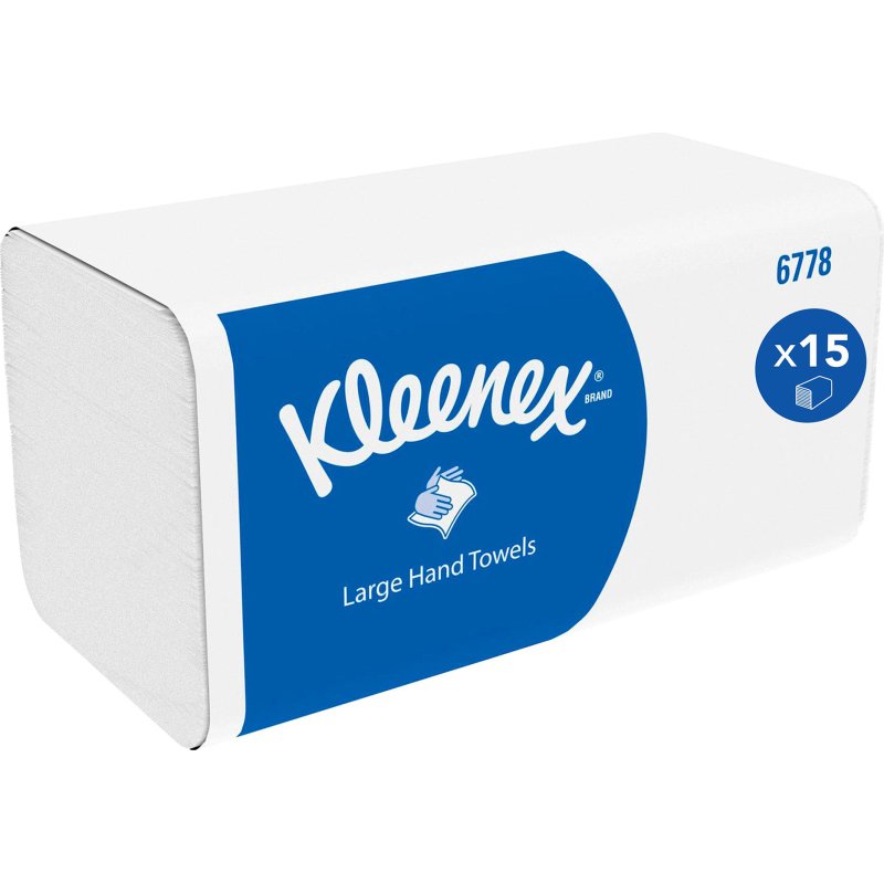 Papier essuie-mains pliage enchevêtré Kleenex Airflex Ultra 6778 - Carton de 1860
