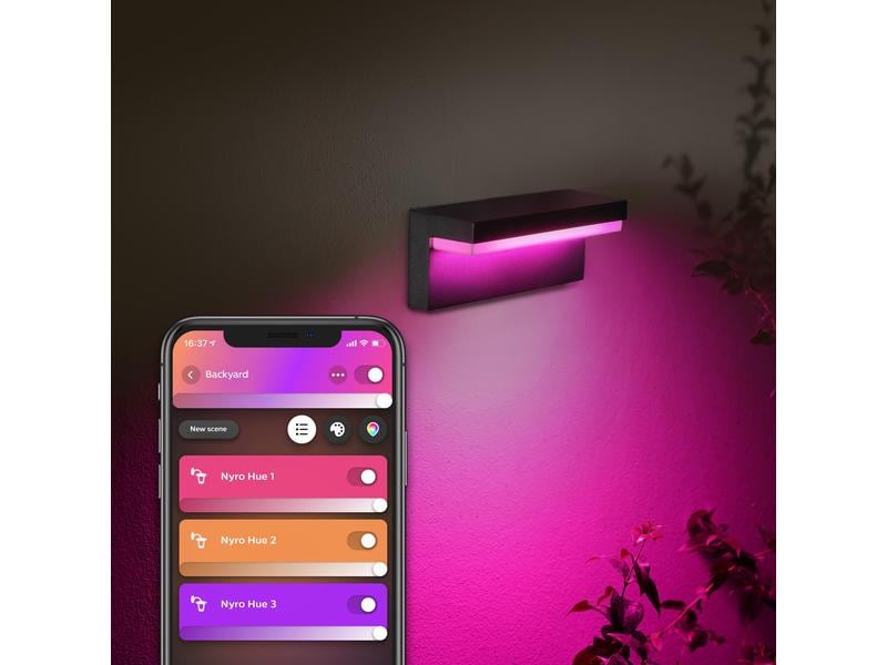 Philips Hue White & Color Ambiance Outdoor Nyro Wandleuchte Aussenleuchte Nyro