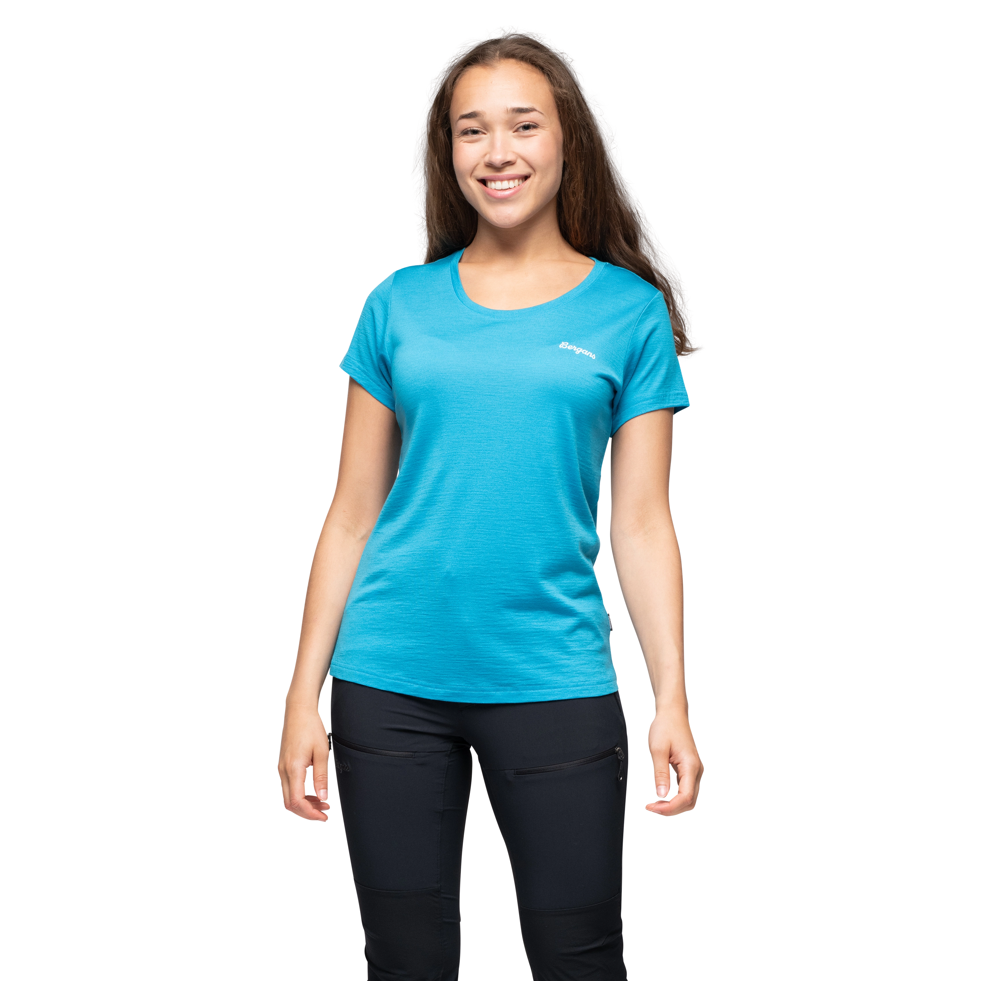 Rabot Emblem Wool Tee Women Aqua Lagoon